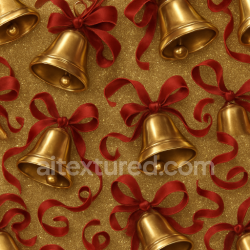 seamless Seamless 3d texture pbr 8k brass bells metallic sheen festive ornament texture 8k free download PBR