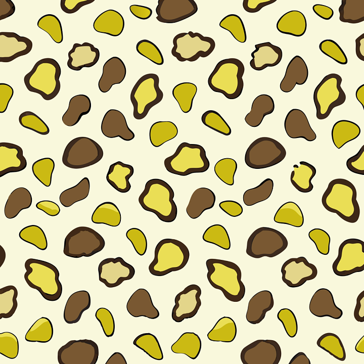 Leopard Print Fabric with Yellow and Brown Spots seamless PBR texture preview