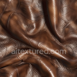 seamless Seamless 3D PBR Texture of Shiny Wrinkled Brown Leather with Fine Grain texture 8k free download PBR