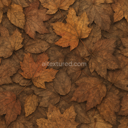 Weathered Autumn Leaves Texture Seamless 1024X1024