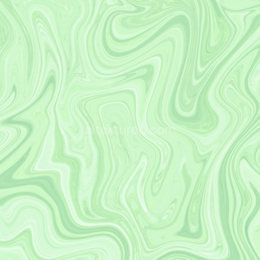 Seamless 3D PBR Soft Green Watercolor Texture with Fluid Marbled Pattern
