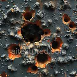 seamless Seamless 3D PBR Texture of Rusted Metal with Deep Holes and Peeling Layers texture 8k free download PBR