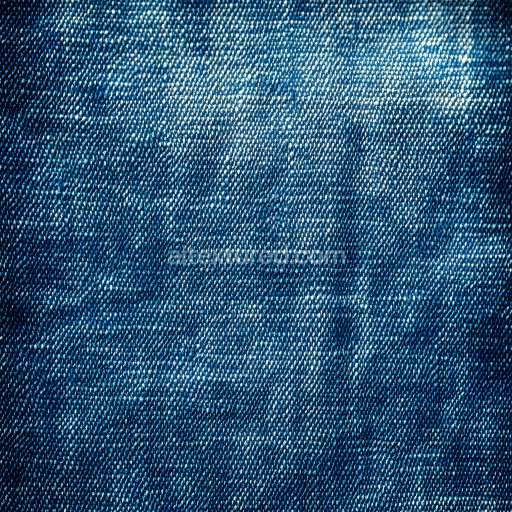Seamless 3D cracked denim fabric PBR texture with distressed blue pattern
