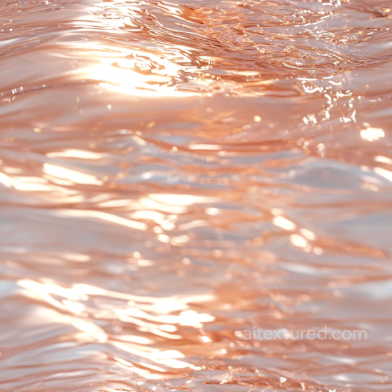 Rose Gold Liquid Water Texture with Reflective Waves Water texture preview