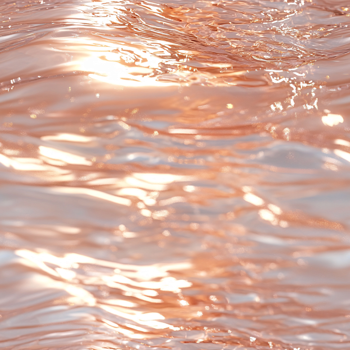 Rose Gold Liquid Water with Reflective Waves seamless PBR texture preview