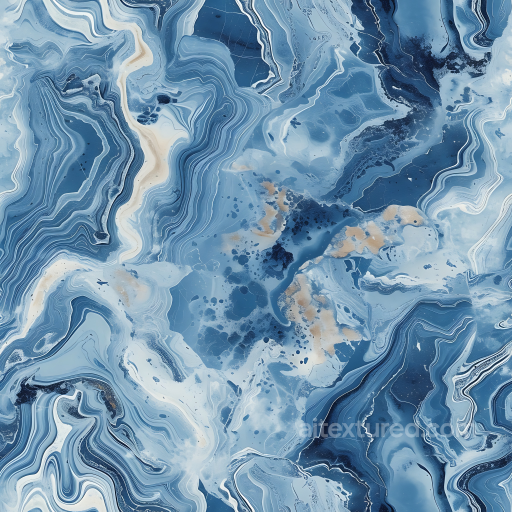 Blue Jean Marble PBR Texture with Fluid Veining and Polished Finish seamless Marble PBR texture
