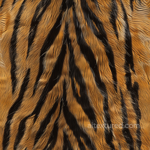 Tiger Fur Leather PBR Texture with Detailed Hair Strands and Natural Color Variations seamless Leather PBR texture