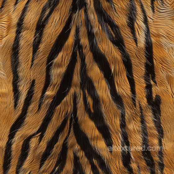 Tiger Fur Leather PBR Texture with Detailed Hair Strands and Natural Color Variations Leather texture preview