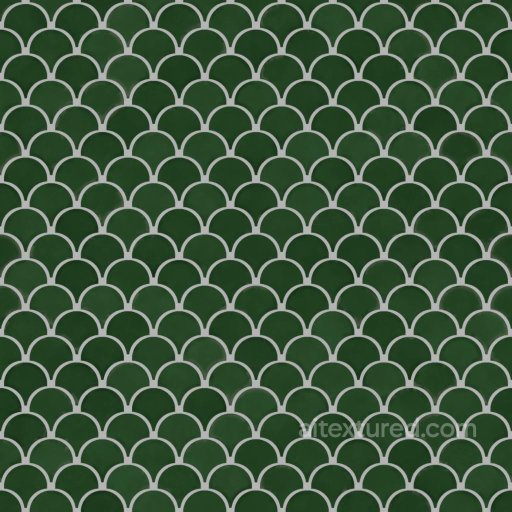 Fish Scale Ceramic Tiles | Free PBR seamless Tile PBR texture
