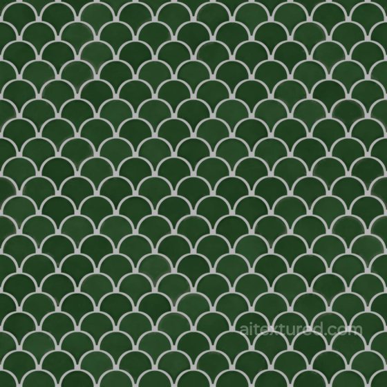 Fish Scale Ceramic Tiles | Free PBR Tile texture preview