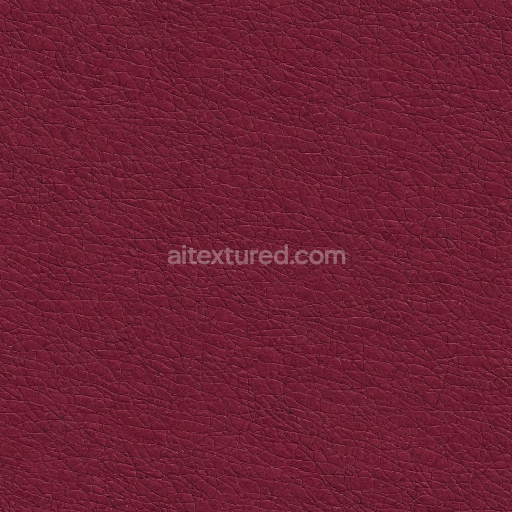 Seamless 3D Burgundy Pebbled Leather PBR Texture with Natural Grain Detail