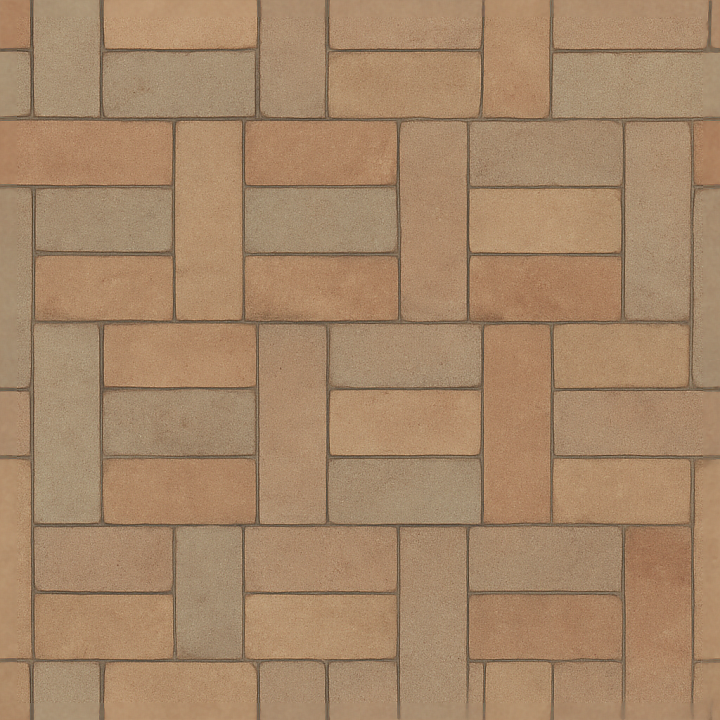Of Matte Unglazed Cement Tile With Basketweave Pattern And Ear… seamless PBR texture preview