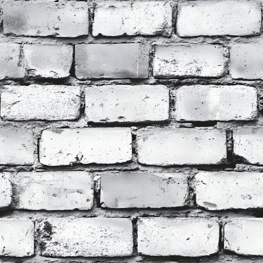 Cracked White Brick Wall PBR Texture with Weathered Surface seamless Brick PBR texture