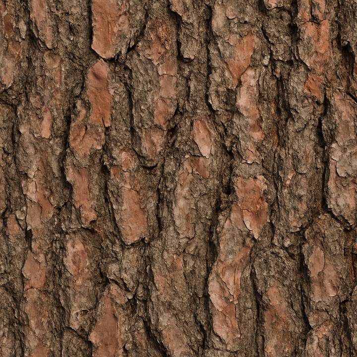 Dirty Pine Bark Wood seamless PBR texture preview