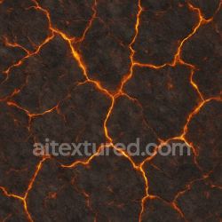 seamless Seamless 3D texture of scorched earth with fire cracks PBR 8K surface texture 8k free download PBR