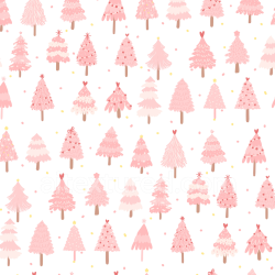 seamless Seamless 3D PBR Texture of Pastel Pink Christmas Trees Pattern texture 8k free download PBR