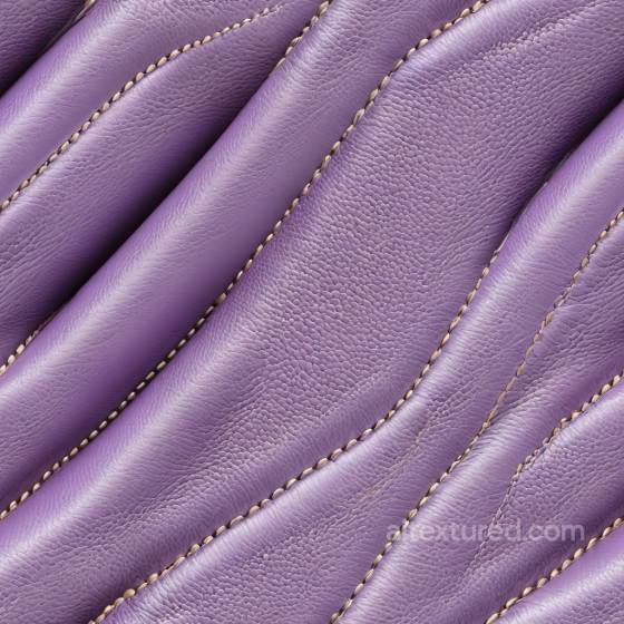 Purple Quilted Leather PBR Texture with Detailed Pebbled Grain and Stitched Panels Leather texture preview