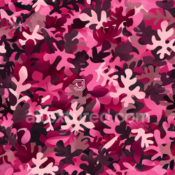 seamless Seamless 3D Floral Camouflage PBR Texture in Pink and Burgundy Palette texture 8k free download PBR