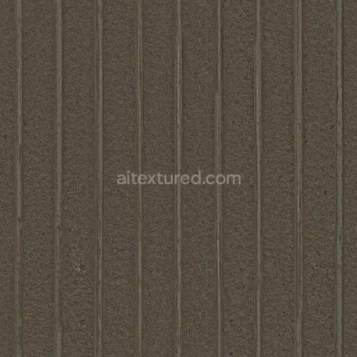 Gritty Wall Concrete — Wall Concrete Albedo Ribbed Concrete Wall — PBR seamless 3D texture