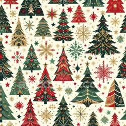 seamless Seamless 3D PBR Christmas tree pattern digital paper texture in red, green, and gold texture 8k free download PBR