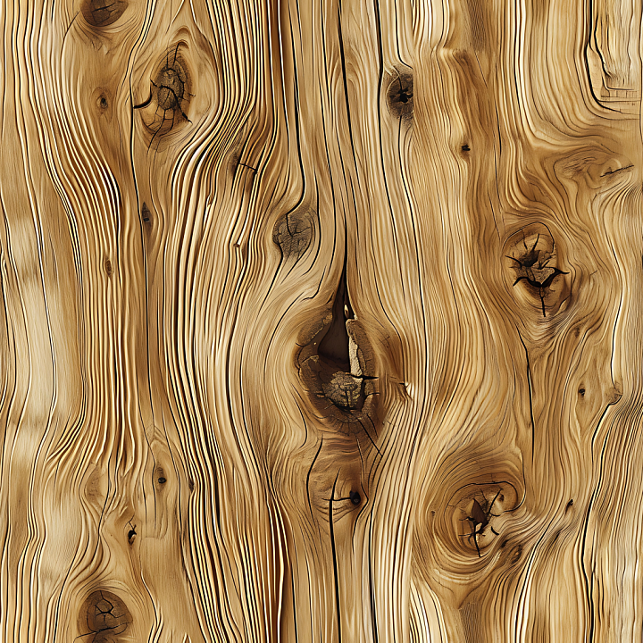 Rustic Pine Wood with Prominent Knots and Grain seamless PBR texture preview