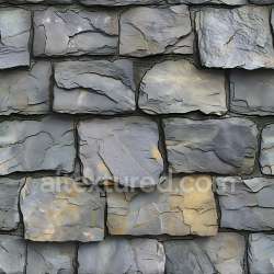 seamless Seamless 3D Weathered Stone Wall PBR Texture Featuring Rough Slate Blocks with Natural Cracks and Earthy Tones texture 8k free download PBR