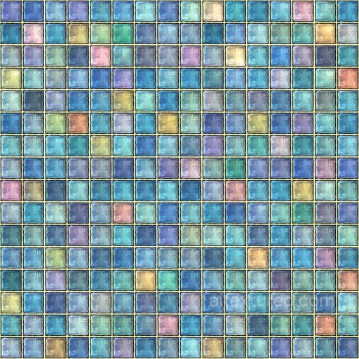 Shiny Mosaic Tile Seamless Texture seamless Ceramic-tile PBR texture