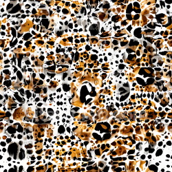 seamless Seamless 3D PBR Leopard Print Fabric Texture with Distorted Black and Brown Spots texture 8k free download PBR