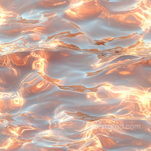 Stylized Water Surface Seamless Texture with Warm Copper Reflections seamless Water PBR texture