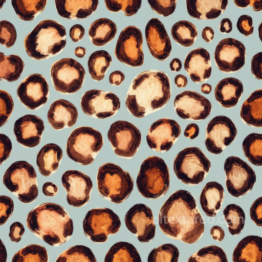 Leopard Print Fabric Texture with Natural Brown Spots seamless Leopard Print PBR texture