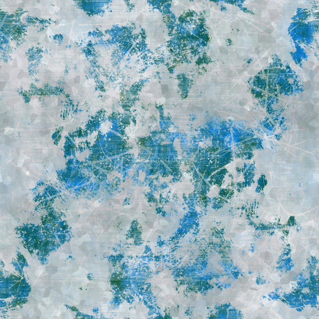 Seamless painted metal texture showcasing blue and green patterns