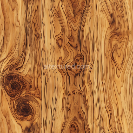 Seamless 3D Pine Wood PBR Texture with Knots and Natural Grain