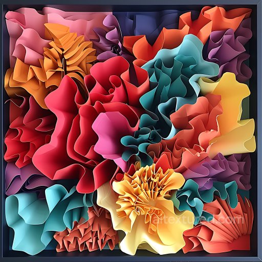 Animal - Seamless 3D PBR Texture Featuring Intricate Curled Coral Forms in Vivid Colors texture preview