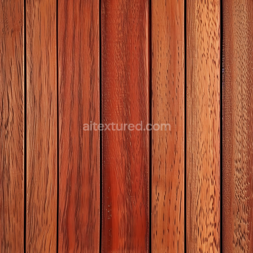 Seamless 3D PBR Texture of Australian Red Cedar Wood Planks with Fine Grain