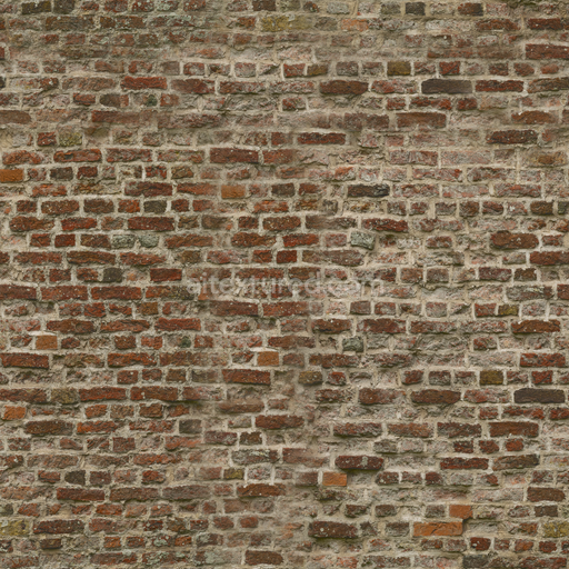 Painted Uneven Brick — Uneven Brick Outdoor Rough Painted Uneven — PBR seamless 3D texture