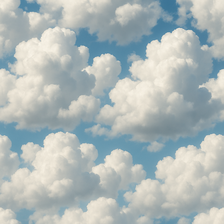 Photorealistic Cumulus seamless PBR texture preview