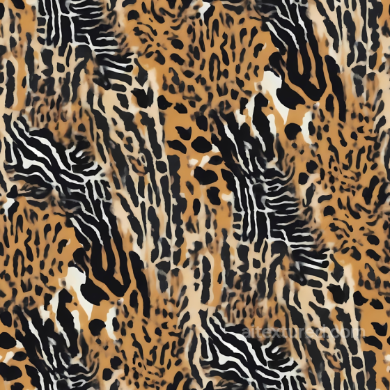 Leopard Print Seamless Texture with Abstract Black and Tan Spots Leopard Print texture preview