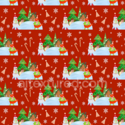 seamless Seamless 3D PBR Texture Featuring Christmas Snowmen, Trees & Candy Canes texture 8k free download PBR