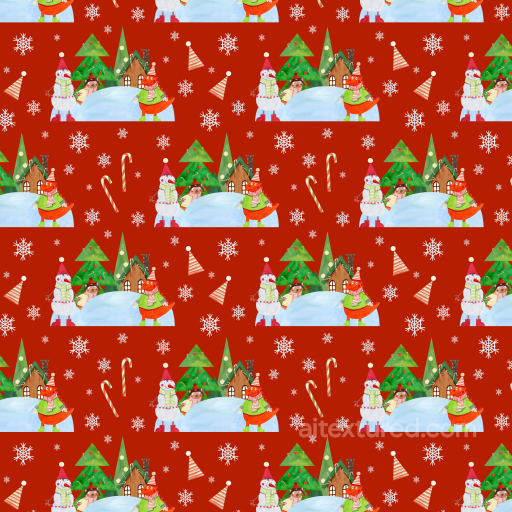 Featuring Christmas Snowmen, Trees & Candy Canes seamless All Christmas Digital paper PBR texture