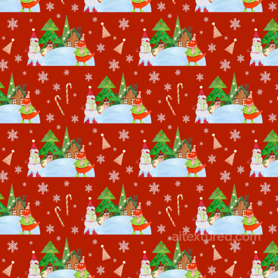 Featuring Christmas Snowmen, Trees & Candy Canes All Christmas Digital paper texture preview
