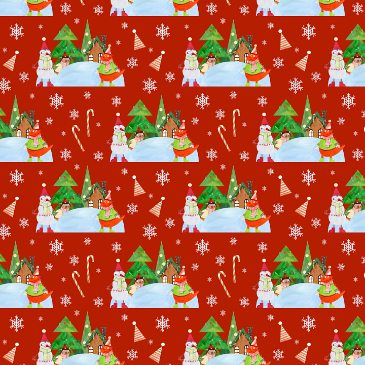 Featuring Christmas Snowmen, Trees & Candy Canes seamless PBR texture preview