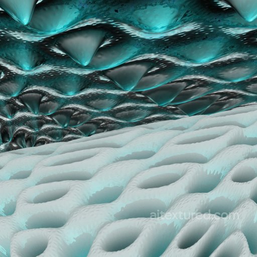 Detailed PBR Textured Metal Surface with Organic Deep Indentations seamless Metal PBR texture