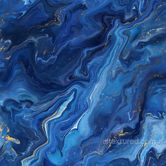 Blue Marble PBR Texture Featuring Dynamic Fluid Veins and Gold Accents Marble texture preview