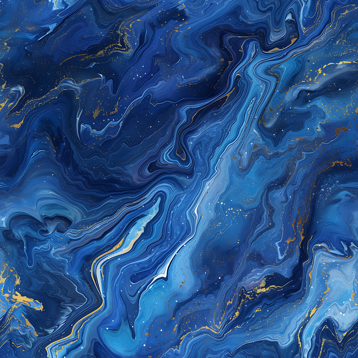 Blue Marble Featuring Dynamic Fluid Veins and Gold Accents seamless PBR texture preview