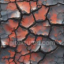 seamless Seamless 3D cracked and hole PBR texture featuring rusty red and gray peeling paint texture 8k free download PBR