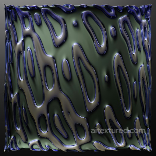 Seamless 4K Abstract Glossy Plastic PBR Texture with Reflective Patterns seamless Plastic PBR texture