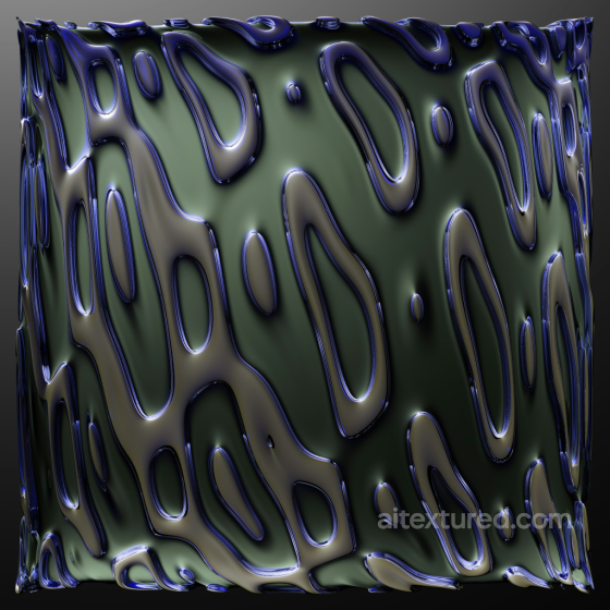 Seamless 4K Abstract Glossy Plastic PBR Texture with Reflective Patterns Plastic texture preview