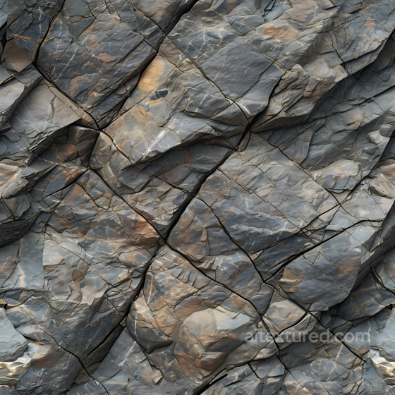 Slate Rock Cliff Wall PBR Texture with Cracks and Earthy Tones Stone texture preview