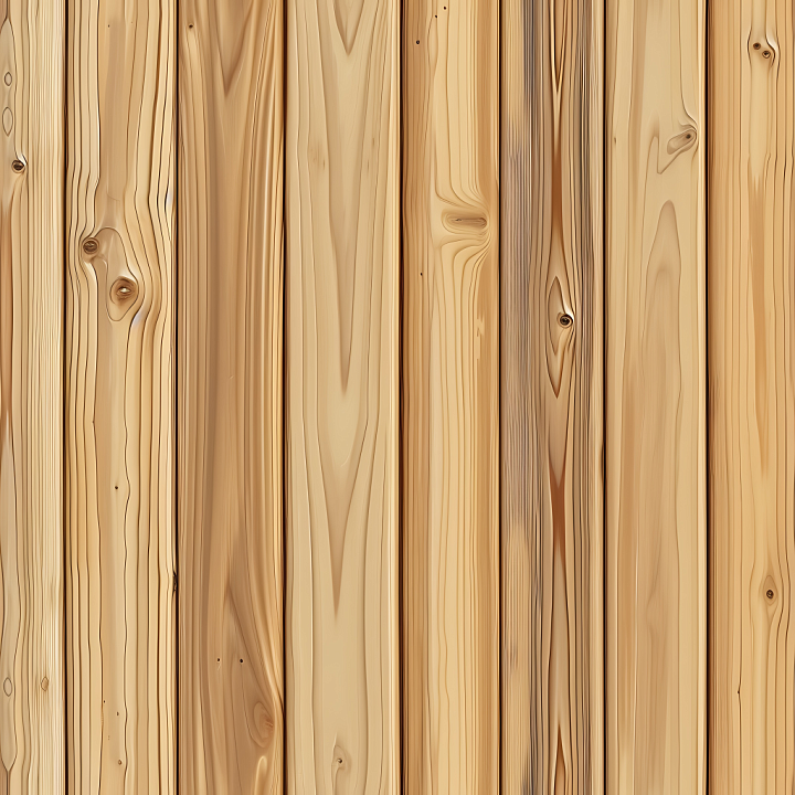 Light Pine Wood Planks with Natural Knots and Fine Grain seamless PBR texture preview