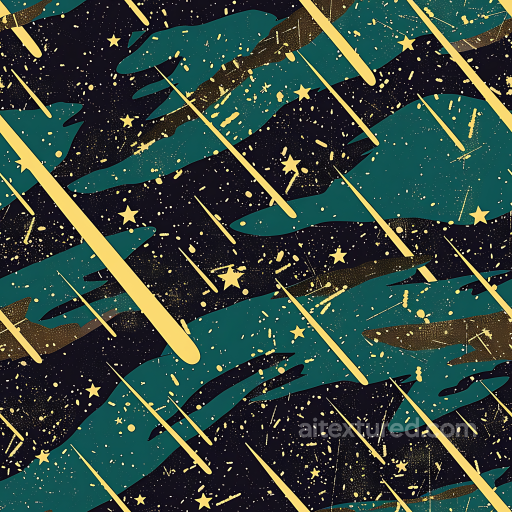 Stylized Cosmic Camouflage PBR Texture with Starry Night Pattern seamless Color Camouflage PBR texture